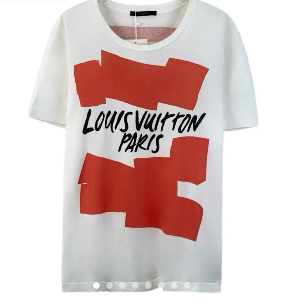 Louis Vuitton Red and White Graphic Tee